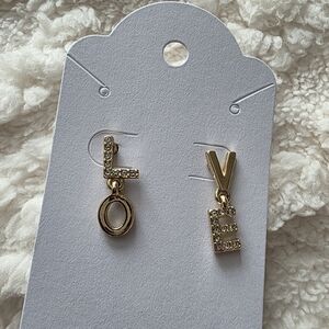 Gold Love Letter Earrings